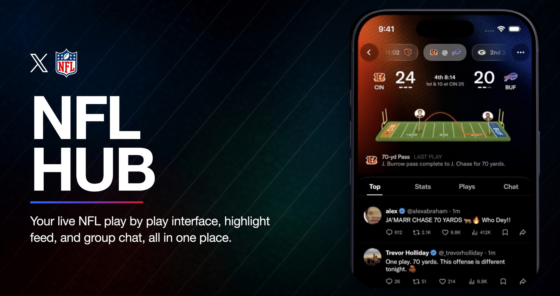 <i>NFL</i> Hub - watch the action on X