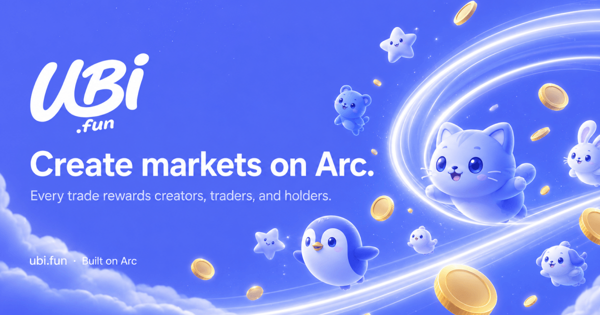 ubi.fun — Launch & Trade Memecoins on Arc Network